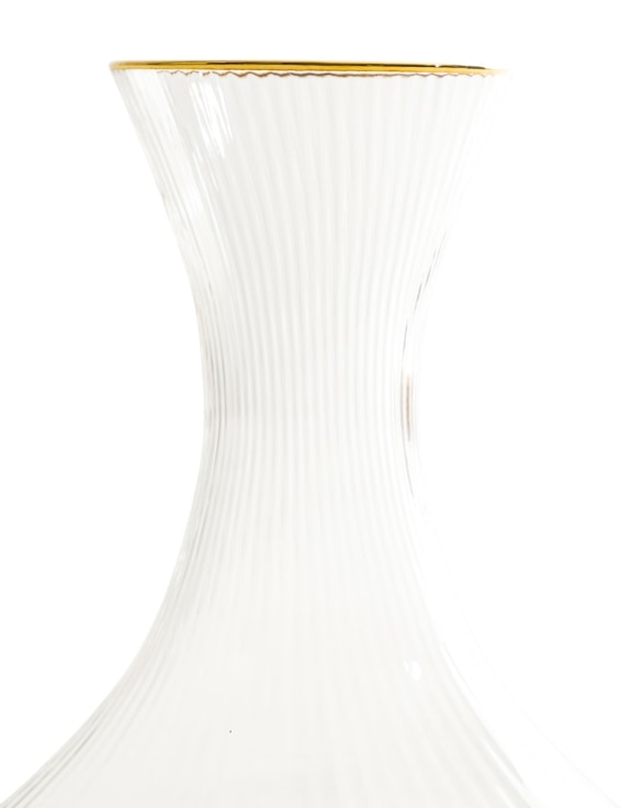 Italia Glass Wine Decanter – Gold Rim