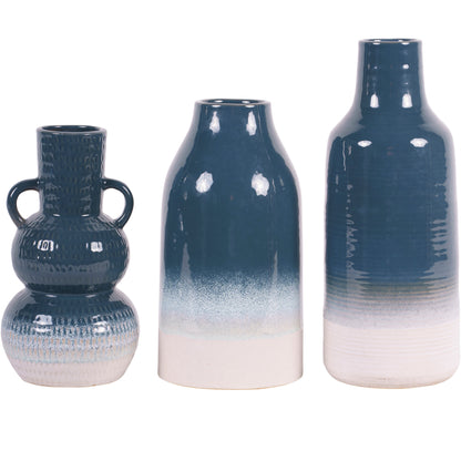 Laneham Stoneware Vase – Blue, Small