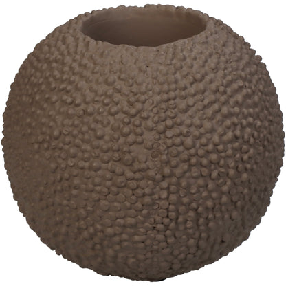 Textured Concrete Sphere Candle Holder – Small