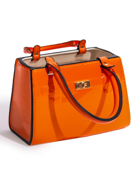 Ceramic Handbag Vase – Bright Orange