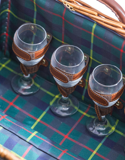Highland Tartan Picnic Hamper for Four
