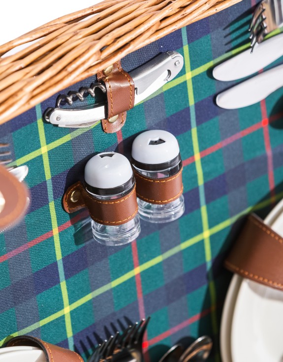 Highland Tartan Picnic Hamper for Four