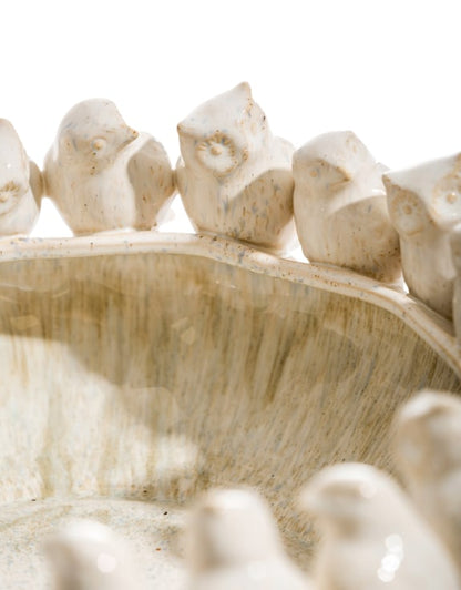 Flock of Birds Ceramic Decorative Bowl – Oatmeal